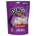 Dingo Jumbo Twist Sticks Rawhide Dog Treats, 9 Ct (12 Pack) (DN-99085)