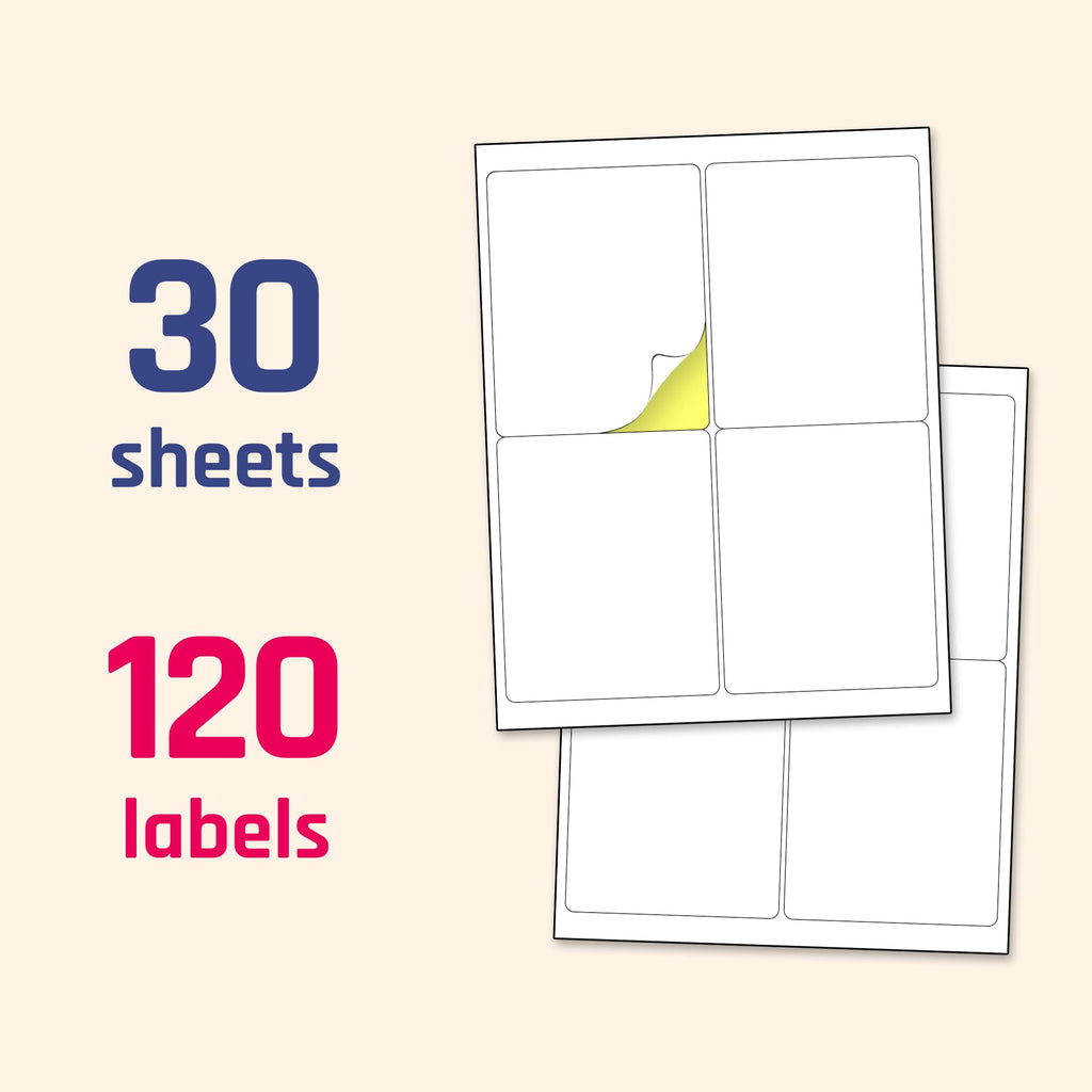 TownStix Printable Laser & Inkjet Printer Labels - 4" x 5" | 30 Sheets view 6