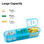 Daviky Pill Organizer 3 Times a Day, Pill Box 7 Day, Weekly Travel Case