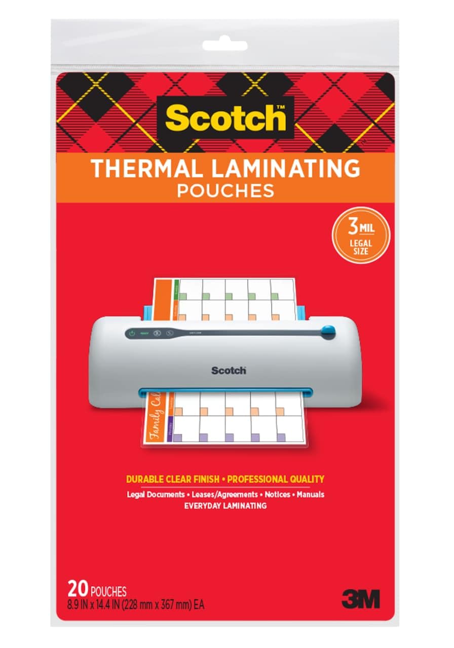Scotch Thermal Pouches, 8.9 in x 14.4 in (228 mm x 367 mm)