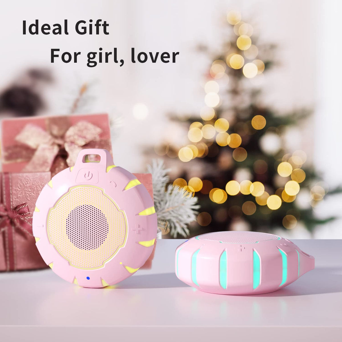 HEYSONG Waterproof Shower Bluetooth Speaker - Pink view 2