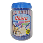 INABA Churu Cat Treats, Lickable, Squeezable Creamy Purée Cat Treat with Green Tea Extract & Taurine, 0.5oz. Each Tube (Pack of 40)