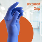 Caring Nitrile Exam Gloves (100ct), Powder Free and Not Made with Natural Rubber Latex (additional view 1)