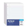 Oxford Filler Paper, 8 x 10-1/2 Inch Wide Ruled Paper, 3 Hole Punch, Loose Leaf Notebook Paper for 3 Ring Binders, 500