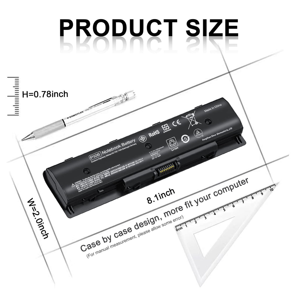 TSKYBEAR P106 PI06 PI09 P109 710416-001 710417-001 Notebook Battery Compatible with HP (additional view 1)