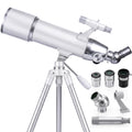 YUANZIMOO 80mm Aperture 500mm Refractor Telescope - Lunar