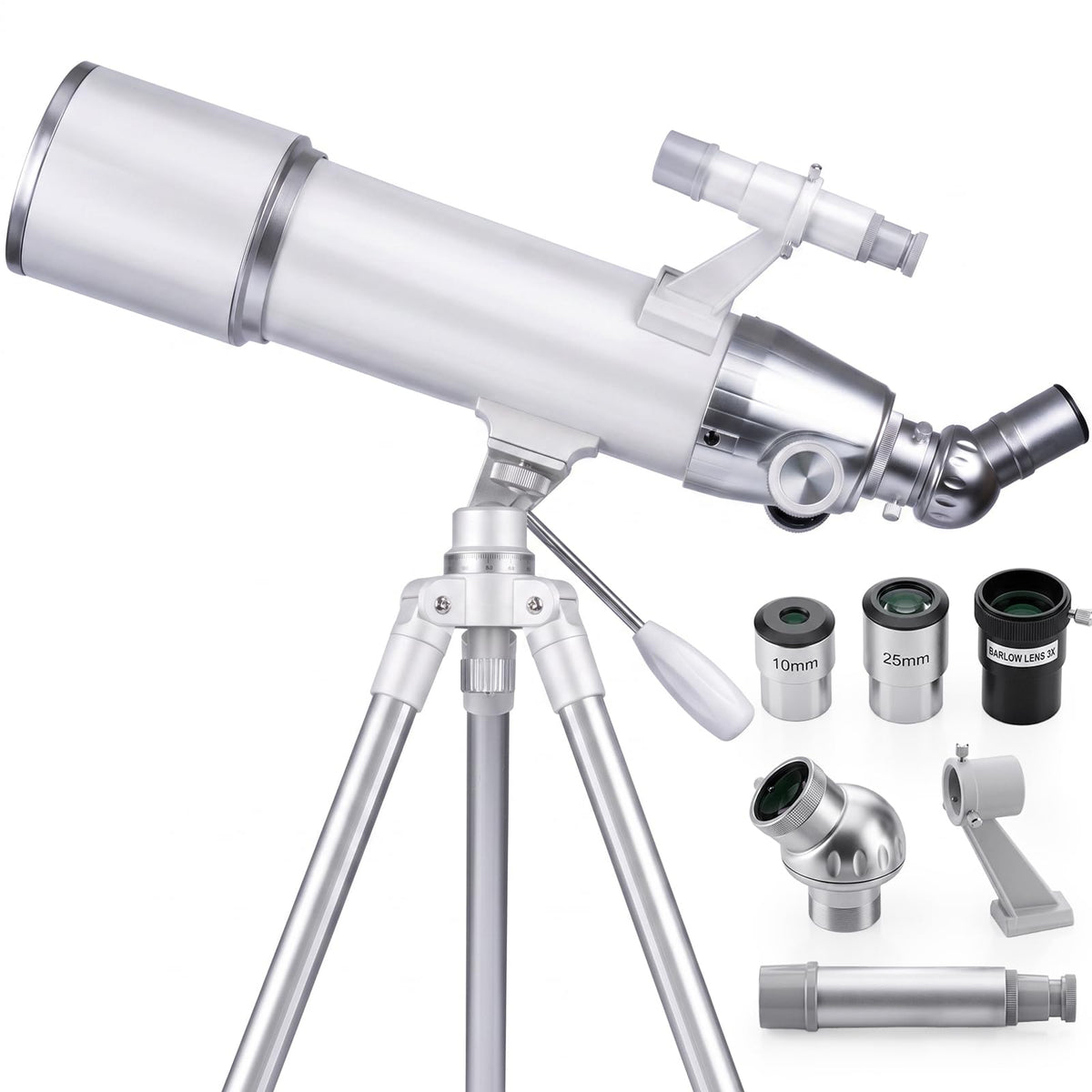 YUANZIMOO 80mm Aperture 500mm Refractor Telescope - Lunar