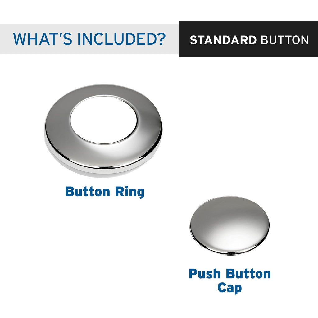 InSinkErator Air Switch SinkTop Decorative Button - Chrome view 1