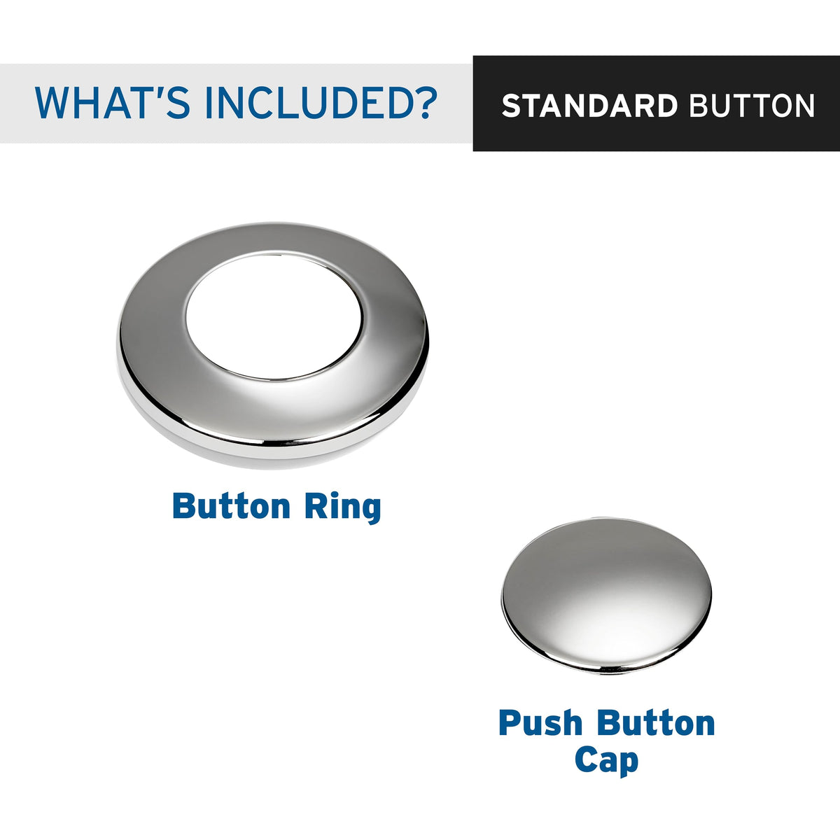 InSinkErator Air Switch SinkTop Decorative Button - Chrome view 1