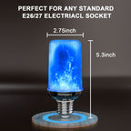 Hompavo 【Upgraded Flame Light Bulbs for Home Decor with Upside Down Effect (HPFLAB-US-FT) (Pack of 2)