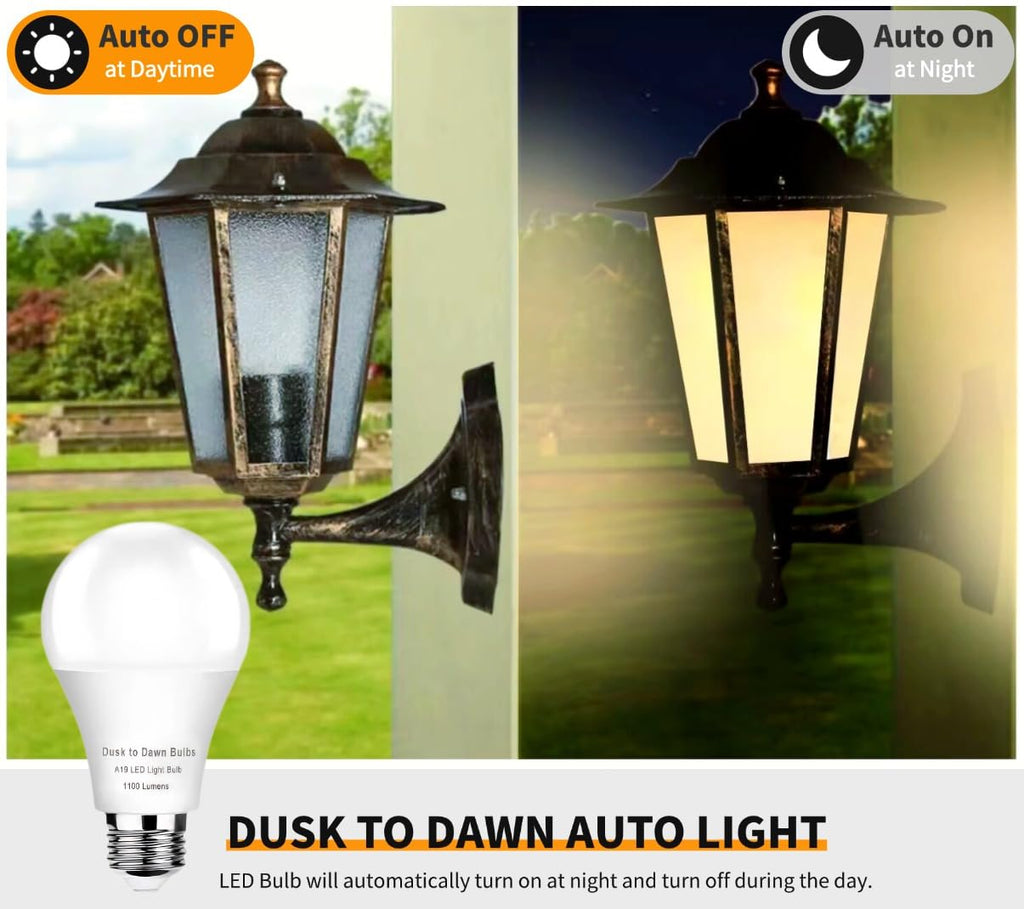 SETEN 6-Pack Dusk to Dawn LED Light Bulbs, 75W Equivalent, 2700K 1,100LM (additional view 1)