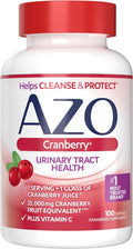 AZO Cranberry Urinary Tract Health Dietary Supplement, 1 Serving = 1 Glass of Cranberry