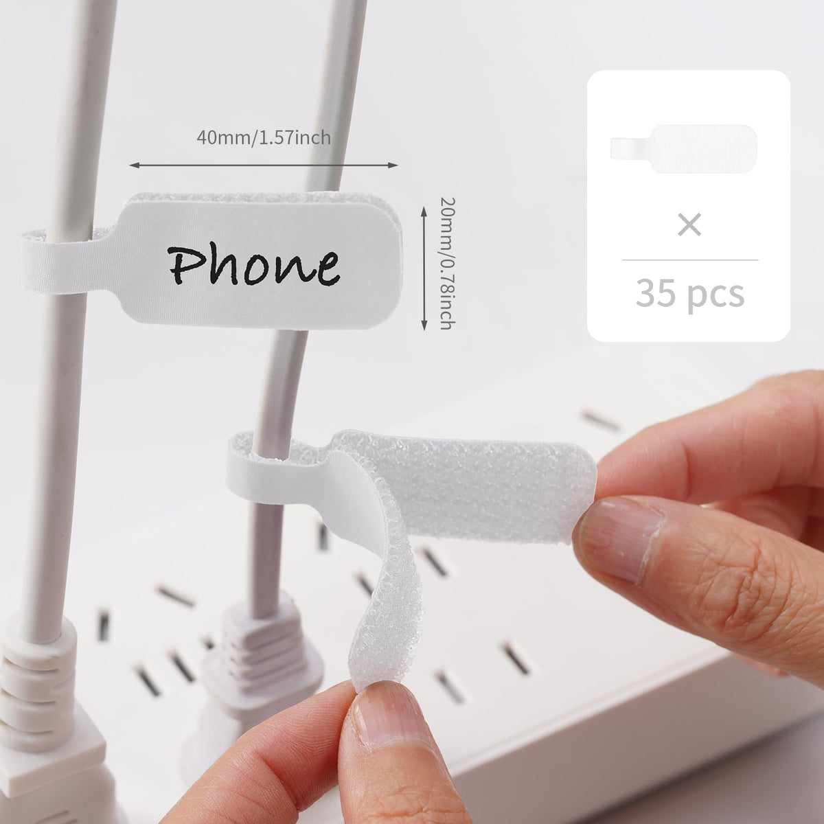 Trilancer Cable Cord Labels Large Size for Wire Organizing & Identification