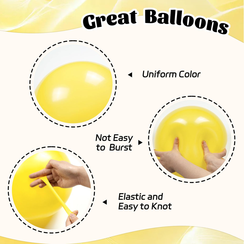 60pcs 12inch Confetti Balloons - Pastel Yellow view 2