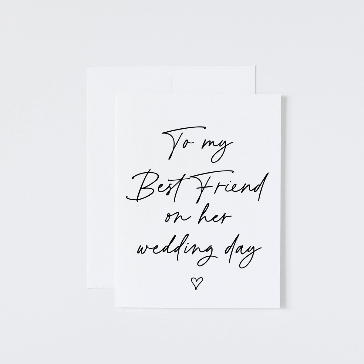 palmpaperie wedding day card. To - To my Best Friend view 6