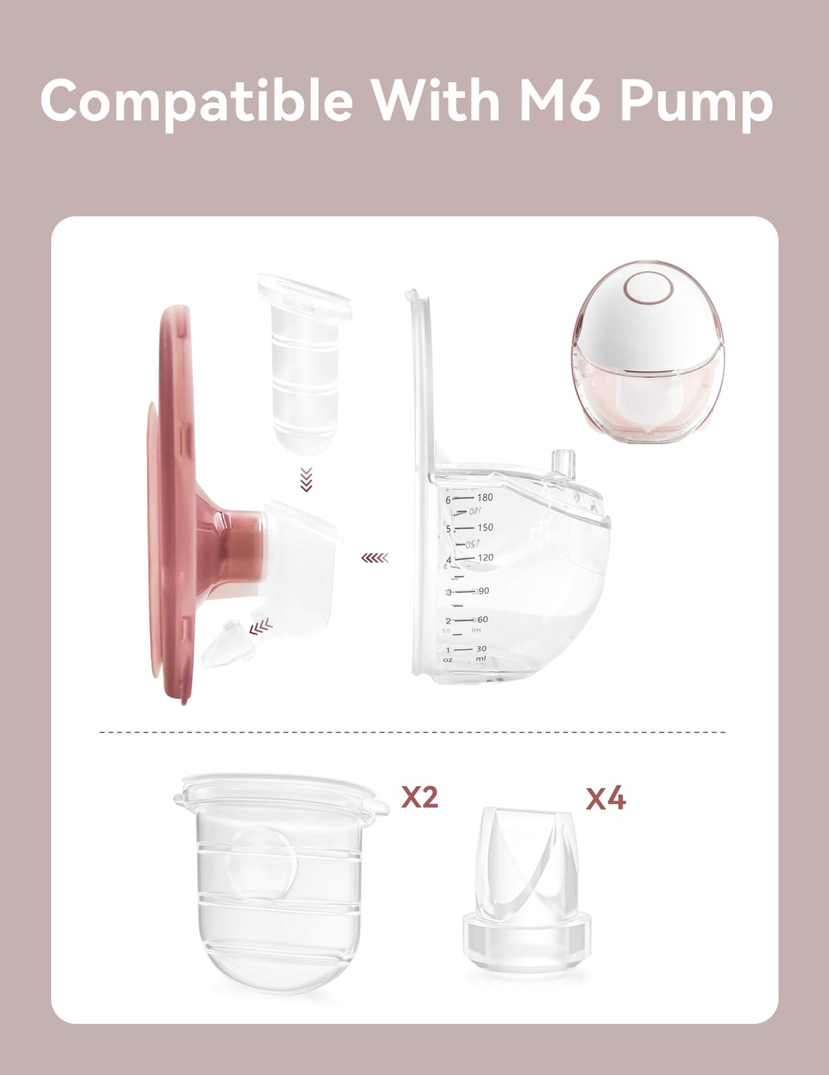 M6 Replacement Parts for Momcozy Breast Pump, Duckbill Valve Diaphragms (additional view 4)