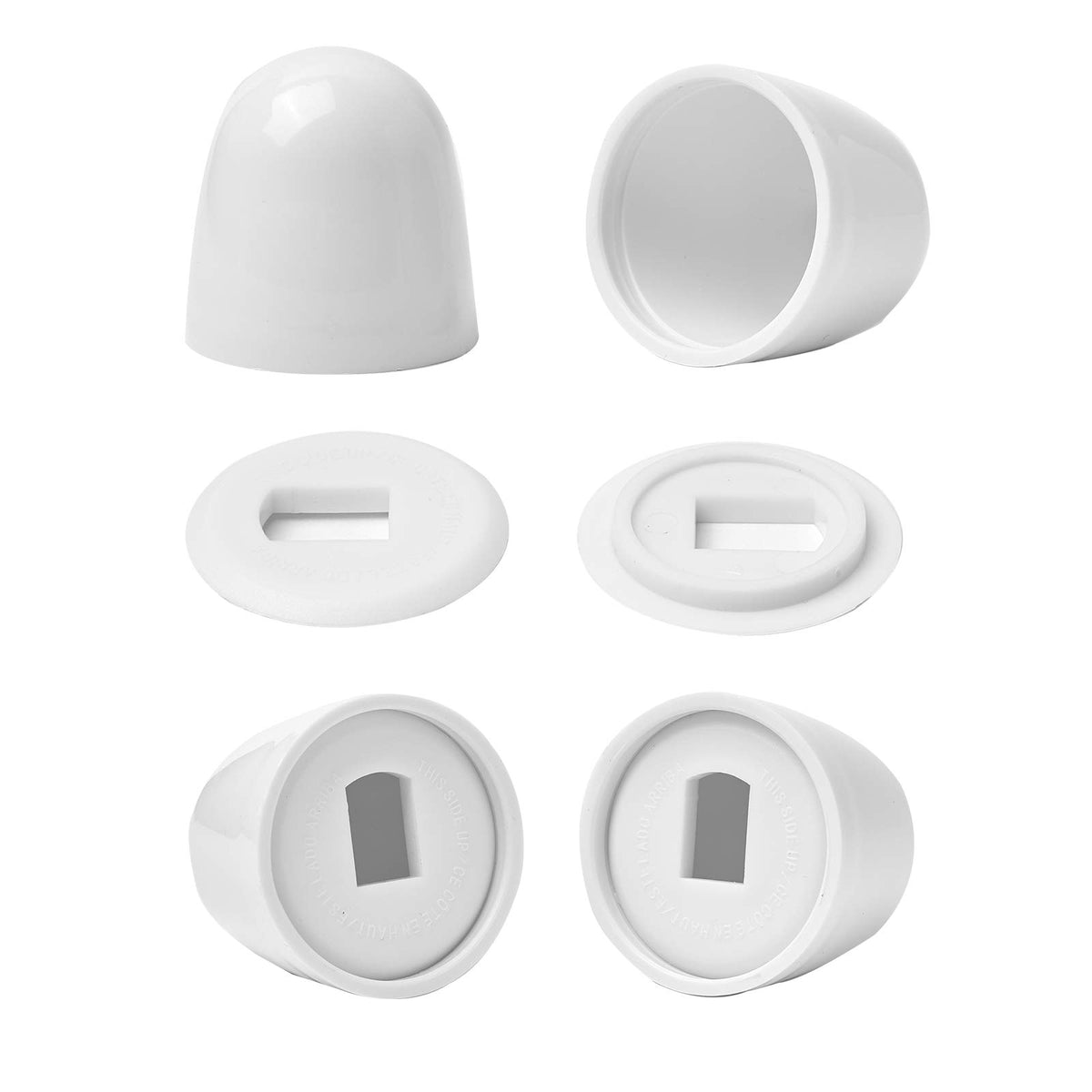 4Packs Universal Toilet Bolt Caps, Round Plastic Push-On Toilet Bowl Bolt Caps Covers (additional view 1)