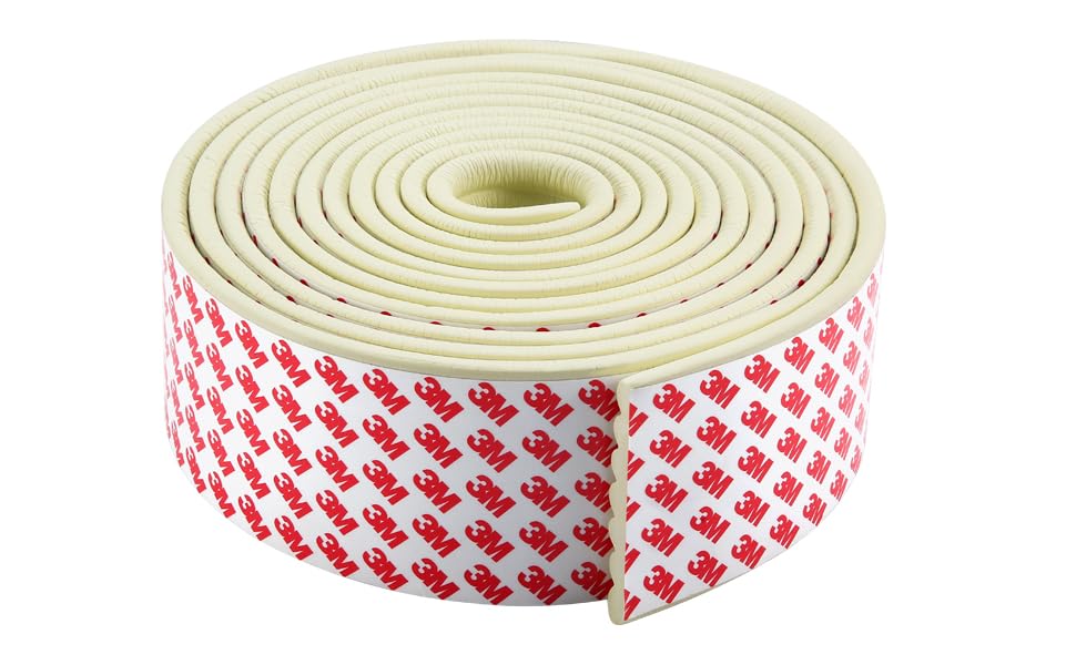Dovesail Upgrade Baby Proofing Edge Guards 6.6ft Protector with 3M Adhesive Double Sided Tape - Cream - 16.4 Feet view 6