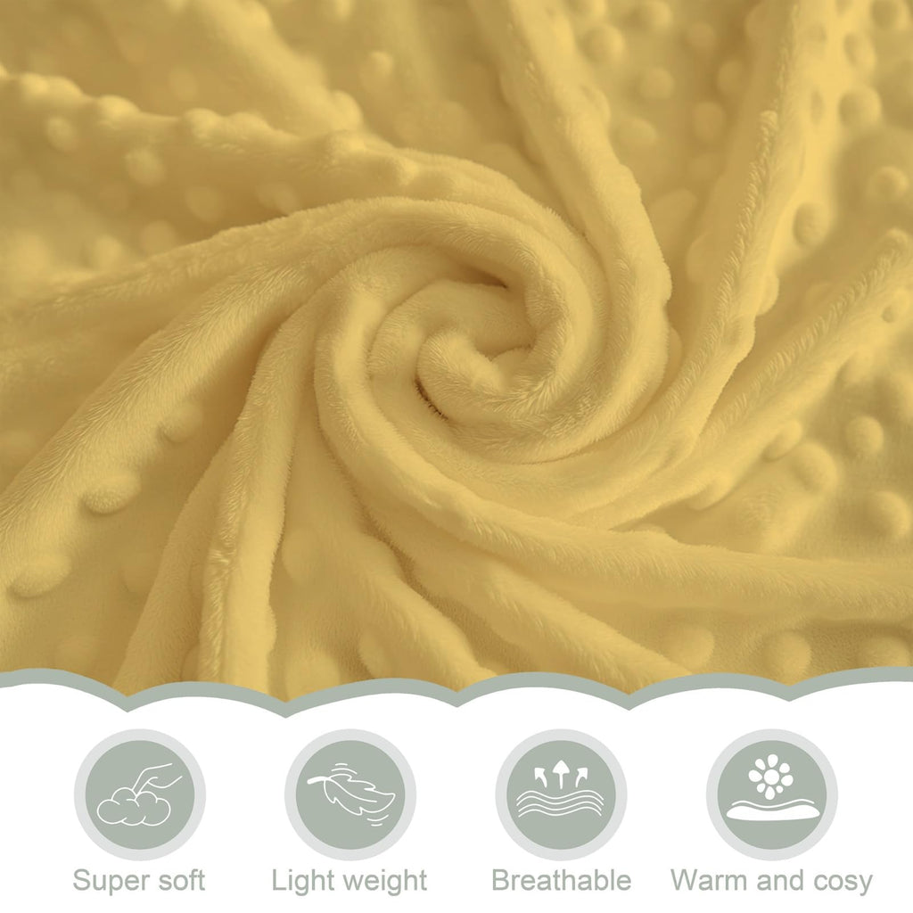 Bee Floral Baby Blanket, Soft Mink, Dotted Backing, Double Layer Swaddle Receiving Blanket, 30 x 40 - view 7