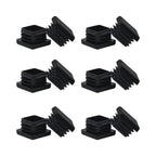 WZB 1 1x1 Square Tube End Cap Plastic Plugs 12 Pack, 1x1 1 Inch Square Tubing Plug 1x1
