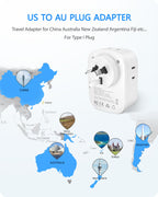 LENCENT Travel Plug Adapter - Type I-17.5W-Australia China view 1