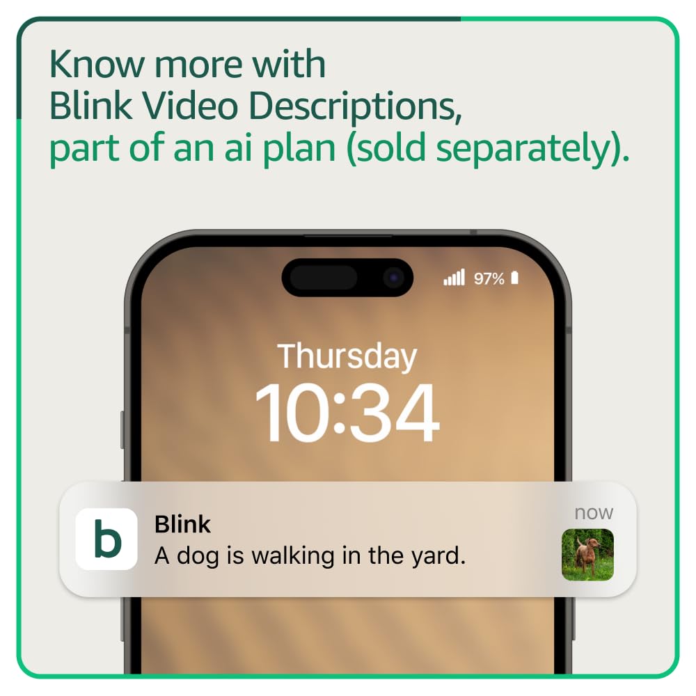 Blink Mini Pan-Tilt Camera (newest model), Rotating indoor plug-in smart security camera, two-way audio, HD video