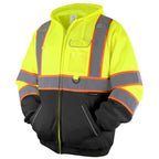TICONN Hi Vis Safety Hoodie, ANSI Class 3 Reflective Fleece Sweatshirt