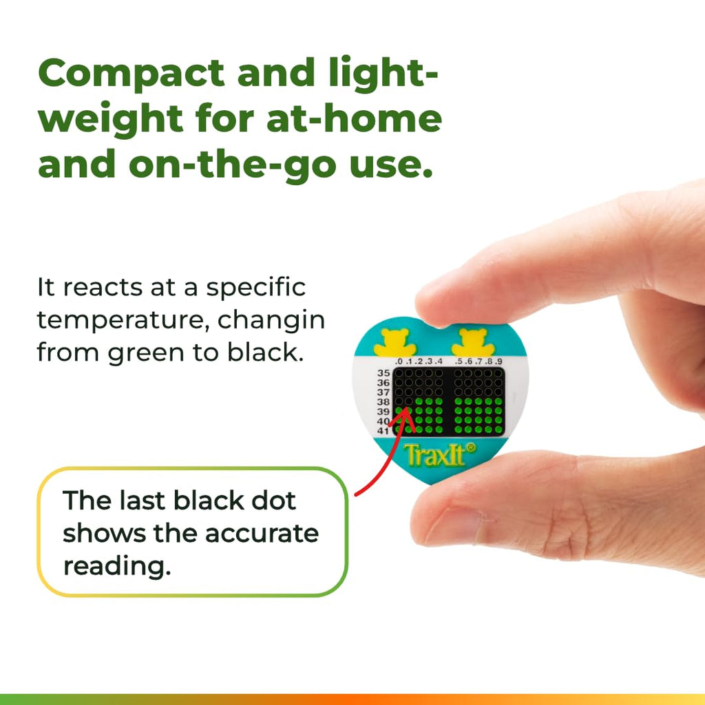 TraxIt Underarm Thermometer Sticker for Kids, Babies 6+ Months