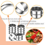 DATANYA 16Packs English Muffin Rings Crumpet Rings 4 inch Stainless Steel Double Rolled Tart Rings 4 inch & 3.15 inch (Pack of 17)