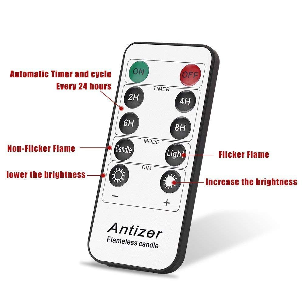 antizer Flameless Candles - Ivory - 2.2"D x 9 Pack view 6