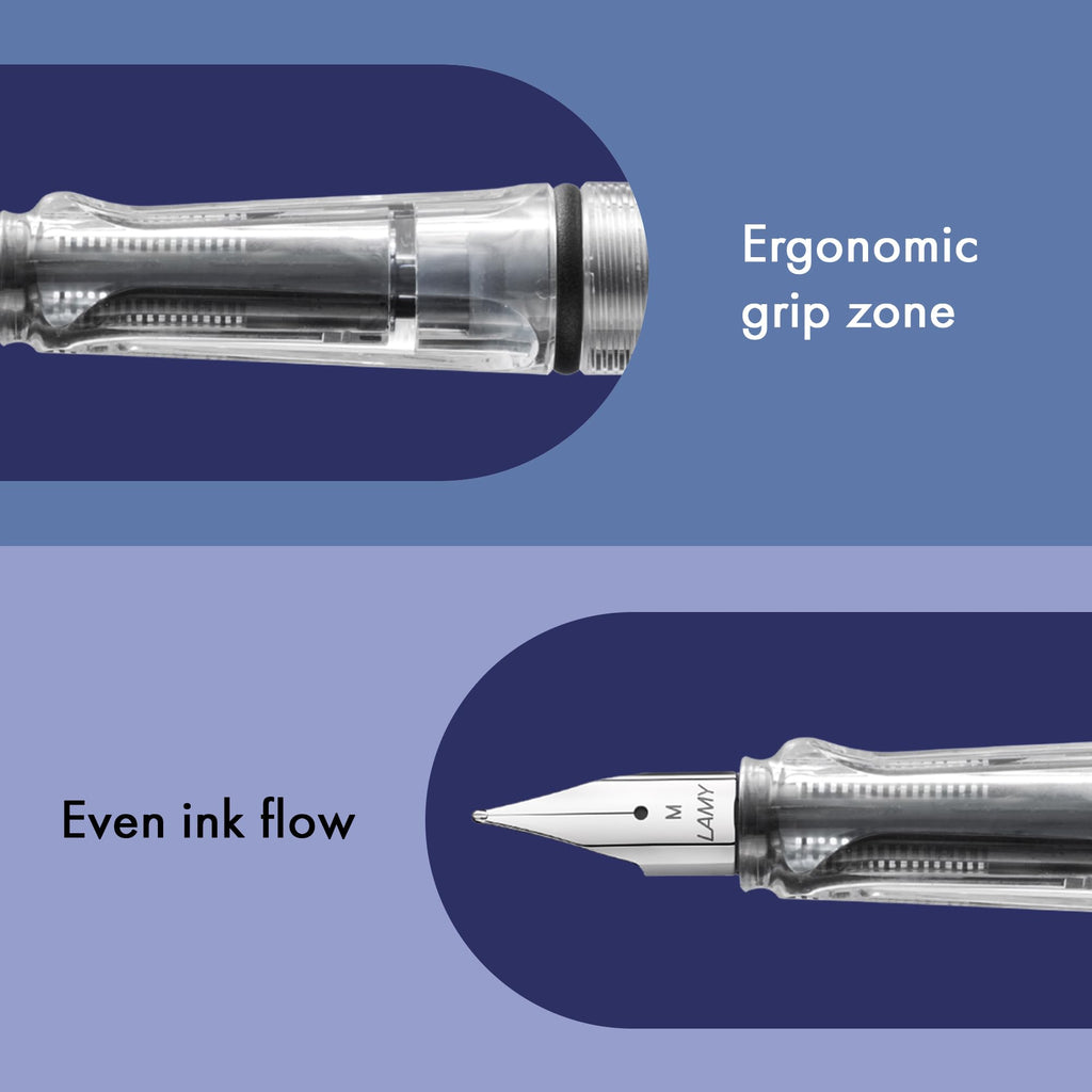 Lamy Fountain Pen with ergonomic grip & polished steel nib - vista / Medium Nib view 2