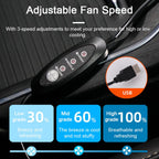 Cooling Seat Cushion, Breathable Ice Silk Car Seat Fan Cushion, 3 Adjustable Speed (additional view 4)