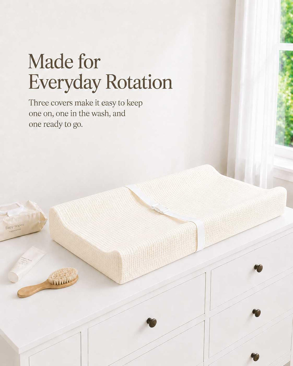 Changing Pad Cover for Baby Girls Boys - Teddy view 3