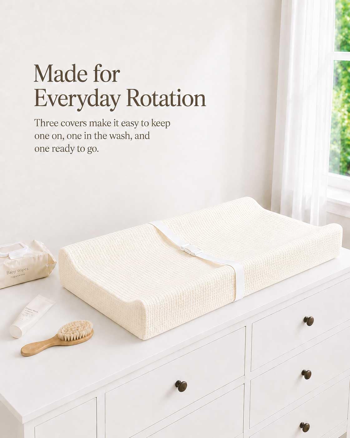 Changing Pad Cover for Baby Girls Boys - Teddy view 3