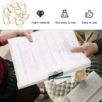 100 Pcs Small Golden Paperclips Stainless Steel Waterdrop Shaped Paperclips Bookmarks Paper Clips Clamps for Memo Paper Photo 15 * 25mm - Gold view 4