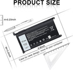 TSKYBEAR WDX0R Laptop Battery Compatible with Dell Inspiron 15 5000 5567 5570 5565 5568 (additional view 1)