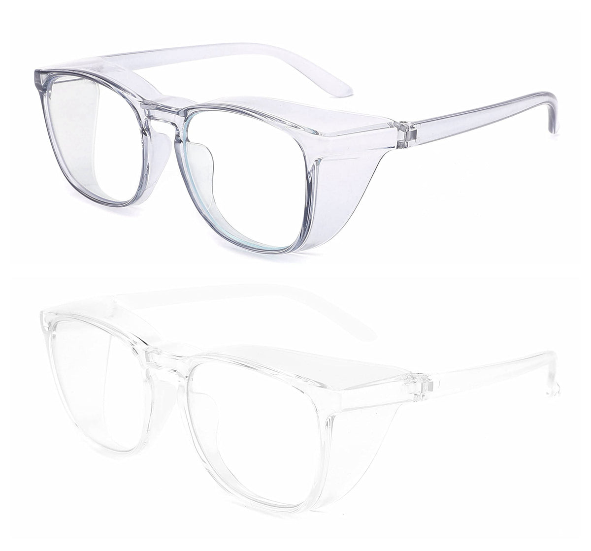 Alsenor Safety Glasses Anti Fog Goggles Protective Eyewear Blue Light Blocking Anti Dust UV Protection Glasses For Men Women - 2 Pack (Blue + Clear) view 1