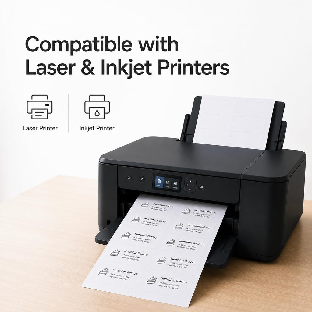TownStix Printable Laser & Inkjet Printer Labels - 2" x 4" | 30 Sheets view 2