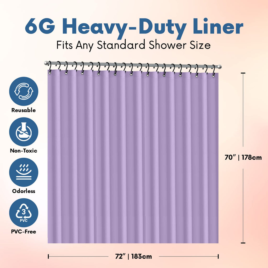 No Smell Shower Curtain Liner 72x72
