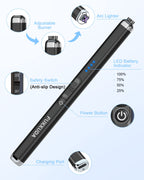 FUKKUDA Upgraded Dual Arc Electric Candle Lighter - USB Rechargeable, Windproof Flameless, Ideal Christmas Stocking