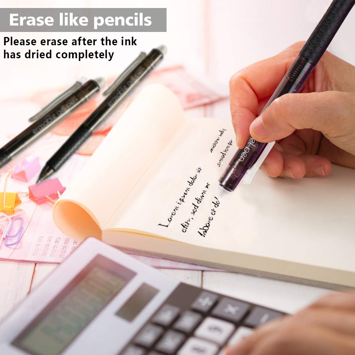 Lineon Erasable Gel Pens, 15 Pack