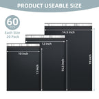 Famagic Poly Mailers Variety Pack - Black / 10x13" & 12x15.5" & 14.5x19" view 1