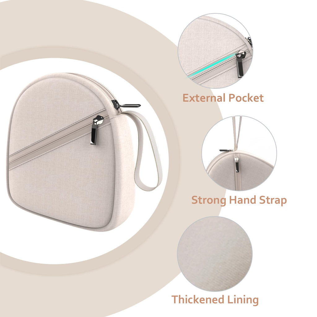 Headphone Case Compatible with JBL/Beats/Sony/BERIBES/SoundCore/TOZO/KVIDIO/JLab/Bose, Ultra-Thin Headphone Bag Travel Carrying Universal - Khaki view 6
