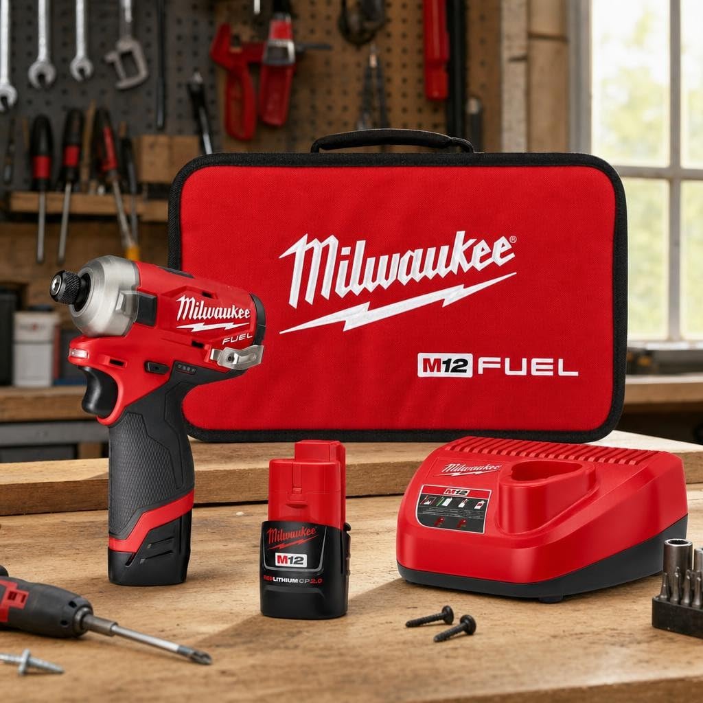 Milwaukee M12 Fuel Surge 1/4 in. Hex Hydraulic Driver 2 Battery Kit