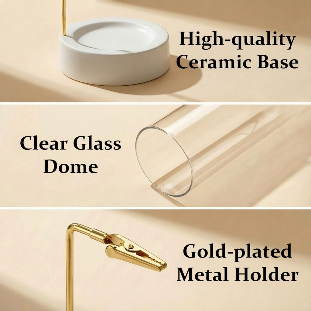 CEREMONY Incense Holder - Ceramic Bottles Round Beige view 2