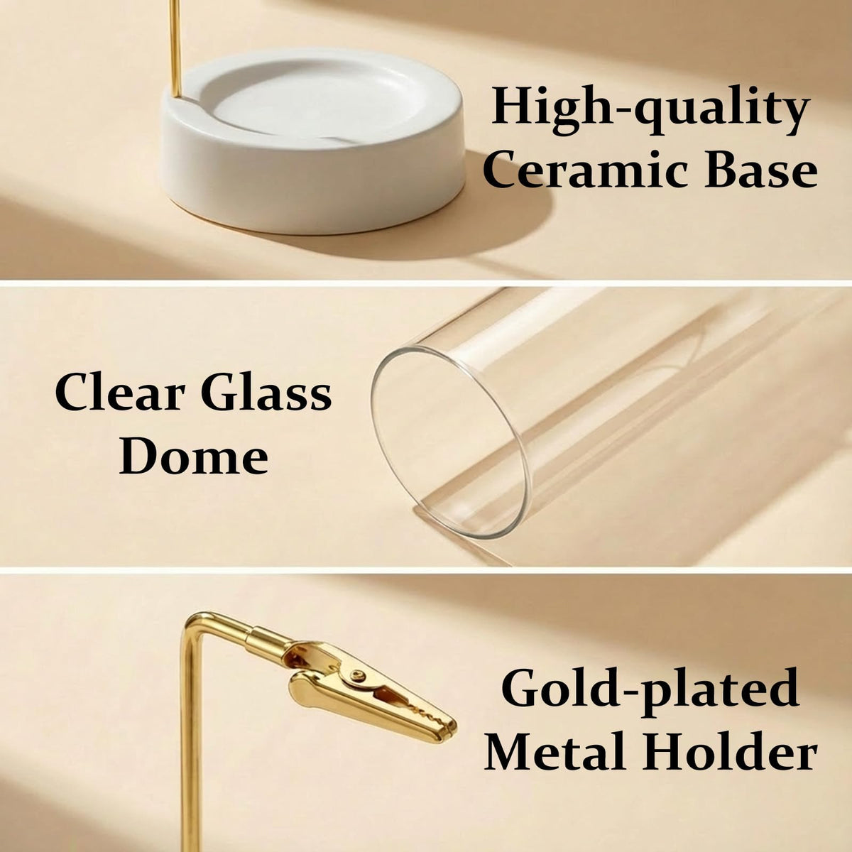 CEREMONY Incense Holder - Ceramic Bottles Round Beige view 2