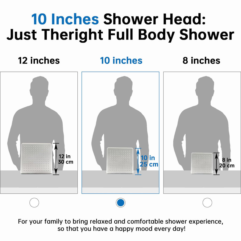 G-Promise Inch All Metal Rain Shower Head with Handheld