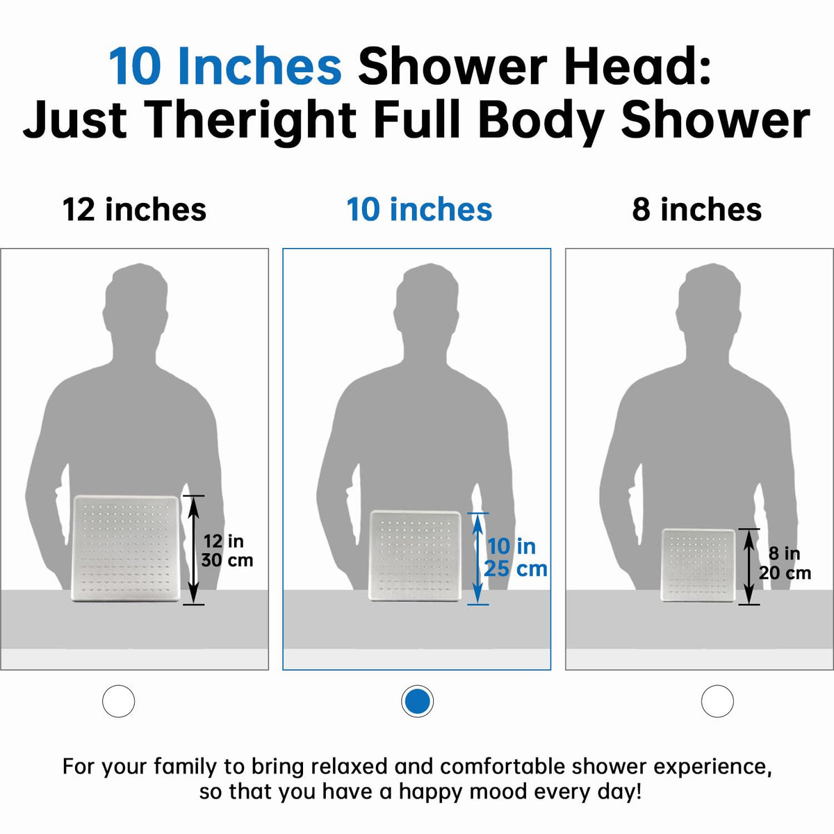 G-Promise Inch All Metal Rain Shower Head with Handheld
