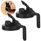 FyndraX Wide Mouth Mason Jars Pour Spout Lids - Black - 2 Pack