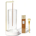 CEREMONY Incense Holder - Ceramic Bottles Round Beige